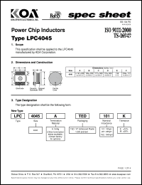 Click here to download LPC4045ATED221K Datasheet