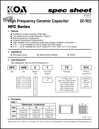 Click here to download HFC1608CTR10 Datasheet
