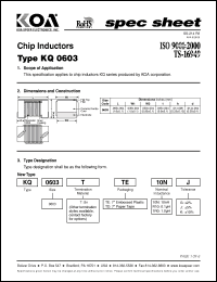 Click here to download KQ0603TTER27 Datasheet