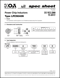 Click here to download LPC9040NATED221M Datasheet