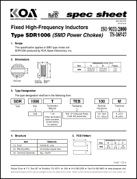 Click here to download SDR1006T Datasheet