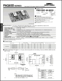 Click here to download PAQ65D48-3325 Datasheet