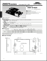 Click here to download ZWD75-0512 Datasheet