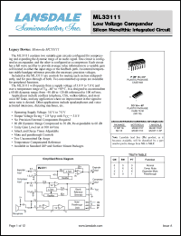 Click here to download ML33111EP Datasheet