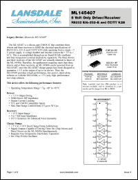 Click here to download ML145407RP Datasheet