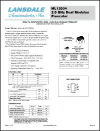 Click here to download ML12034D Datasheet
