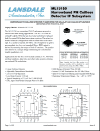 Click here to download ML13150-A9P Datasheet