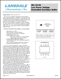 Click here to download ML12149 Datasheet