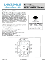 Click here to download ML13158 Datasheet