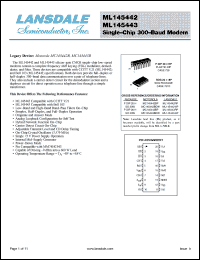 Click here to download ML145443RP Datasheet