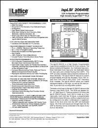 Click here to download ISPLSI2064VE-100LB100 Datasheet