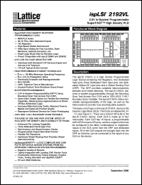 Click here to download ISPLSI2192VL-100LT128 Datasheet