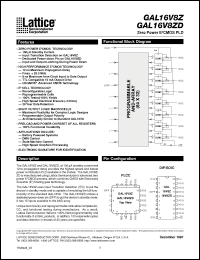 Click here to download GAL16V8Z-12 Datasheet