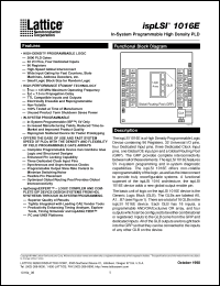 Click here to download ISPLSI1016E Datasheet