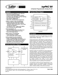 Click here to download ISPPAC80-01 Datasheet