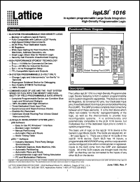 Click here to download ISPLSI1016-60LH/883 Datasheet