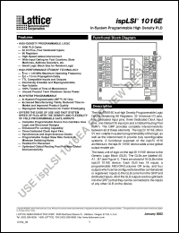 Click here to download ISPLSI1016E-125LT44 Datasheet