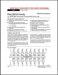 Click here to download PALCE610H-15PC Datasheet