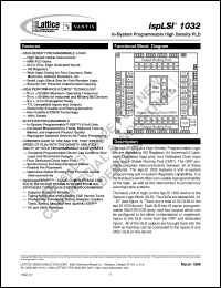 Click here to download ISPLSI1032-90LTI Datasheet