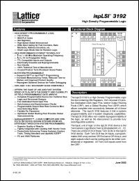 Click here to download ISPLSI3192-70LB272 Datasheet