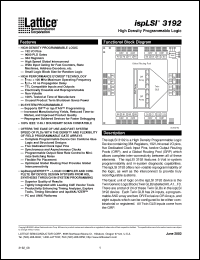 Click here to download ISPLSI3192-100LQI Datasheet