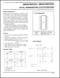 Click here to download GD54HC241J Datasheet