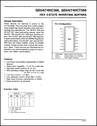 Click here to download GD54HC366J Datasheet