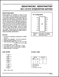 Click here to download GD74HCT367J Datasheet