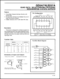 Click here to download GD54LS257AJ Datasheet