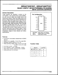 Click here to download GD74HC257D Datasheet