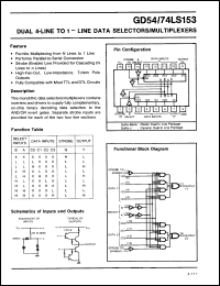 Click here to download GD54LS153J Datasheet