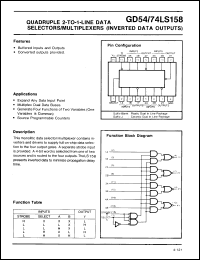 Click here to download GD54LS158J Datasheet