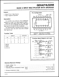 Click here to download GD74LS298J Datasheet