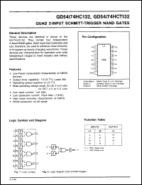 Click here to download GD54HC132J Datasheet