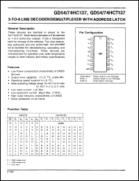 Click here to download GD74HCT137D Datasheet
