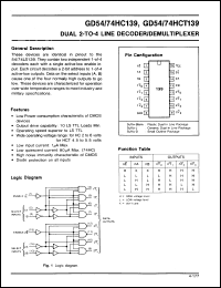Click here to download GD74HC139 Datasheet