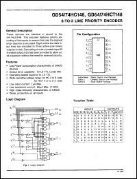 Click here to download GD74HCT148J Datasheet