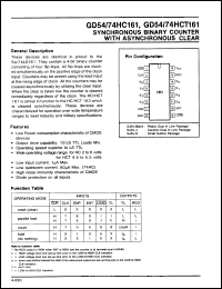 Click here to download GD54HCT161J Datasheet