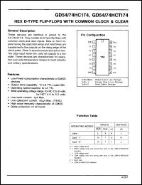 Click here to download GD74HCT174 Datasheet