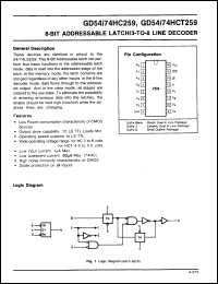 Click here to download GD74HC259D Datasheet