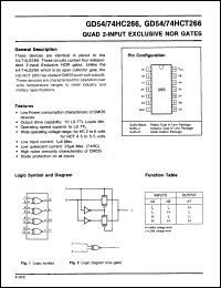 Click here to download GD74HC266J Datasheet
