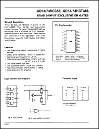 Click here to download GD74HCT386D Datasheet