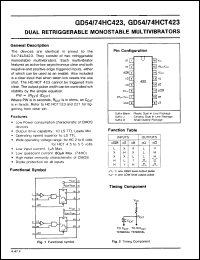 Click here to download GD74HC423D Datasheet