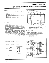 Click here to download GD74LS280J Datasheet