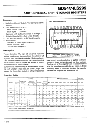 Click here to download GD74LS299J Datasheet