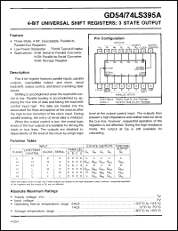 Click here to download GD74LS395AJ Datasheet