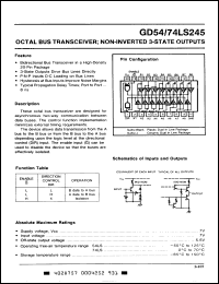 Click here to download GD54LS245 Datasheet