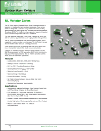 Click here to download V9MLA0603 Datasheet