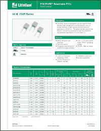 Click here to download 250R145T Datasheet