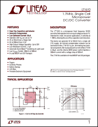 Click here to download LT1610 Datasheet